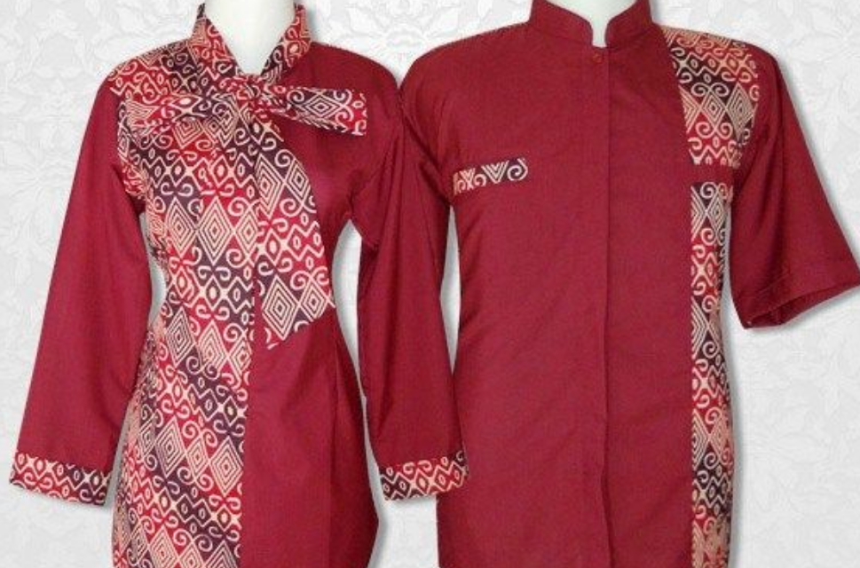 Kombinasi kain batik dan kain polos