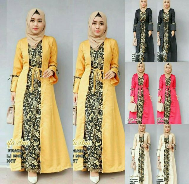 Kondangan trendy dengan batik long dress