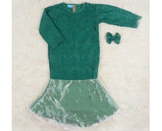 Baju Kebaya Anak Model Duyung Warna Hijau
