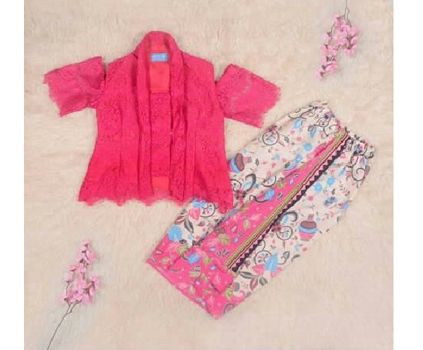 Model Kebaya Kutubaru Anak Sabrina Warna Pink Tua