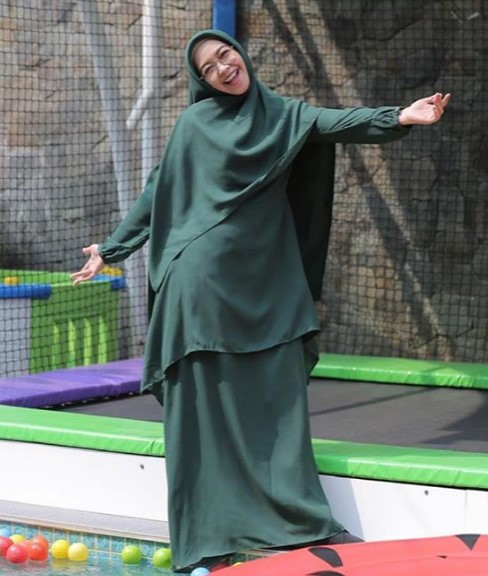 Baju Gamis Tanah Abang Online Model Syar’i Modern Hijau Botol
