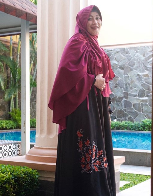 Baju Gamis Tanah Abang Syar'i Blok A Simple Katun Bordir Hitam