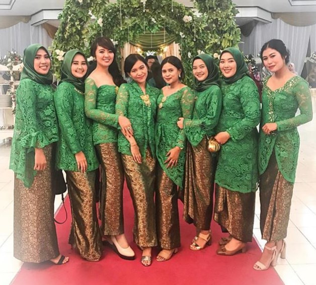 Baju Kebaya Brokat Atasan Blouse Hijau