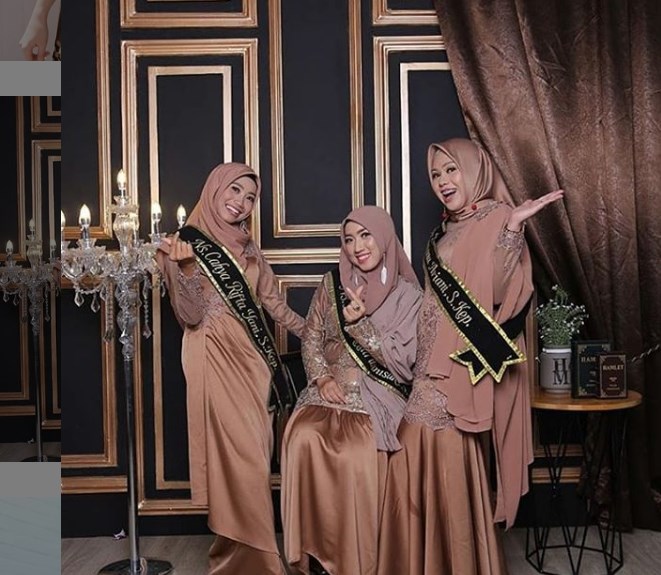 Baju Kebaya Wisuda Model Dress Simpel dan Elegan Soft Brown