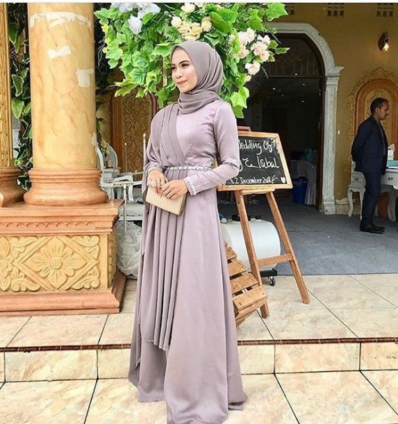 Dress Brokat Pesta Terbaru Modern Silver Baby