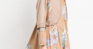 Gamis Batik Kombinasi Kain Polos Untuk Remaja Nude Pastel