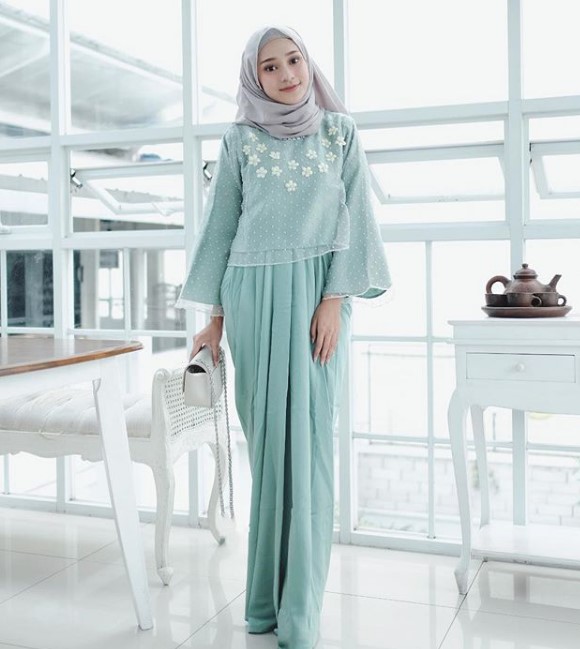 Gamis Brokat Kombinasi Sifon Terbaru Ruby Soft Tosca