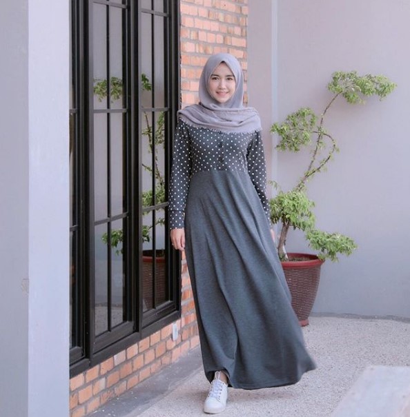 Gamis Modern untuk Anak Muda Terbaru Bubble Grey