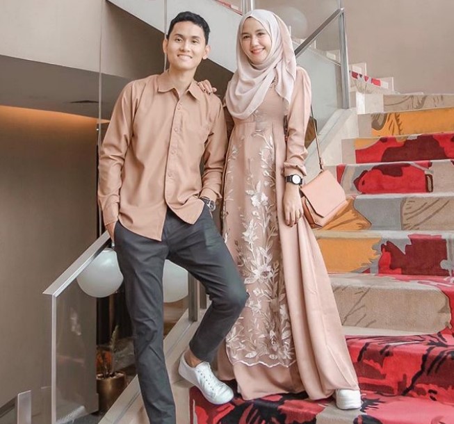 Gamis Pesta Brokat Mewah Modern Baby Cream