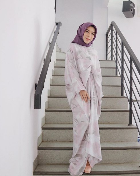 Koleksi Baju Gamis Tanah Abang Kekinian Model Kaftan Maxmara Soft Grey