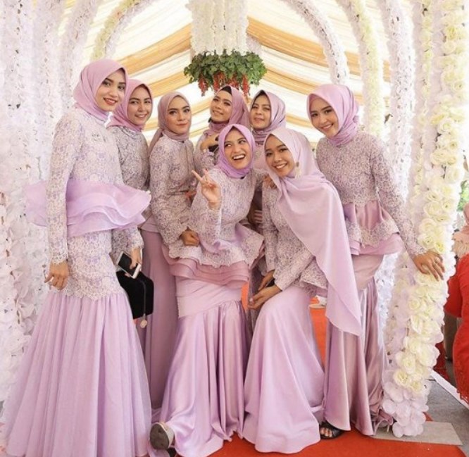 Model Baju Dress Kebaya Brokat Muslim Model Peplum