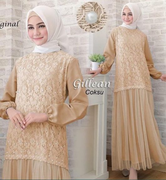 Model Baju Gamis Pesta Brokat Coksu