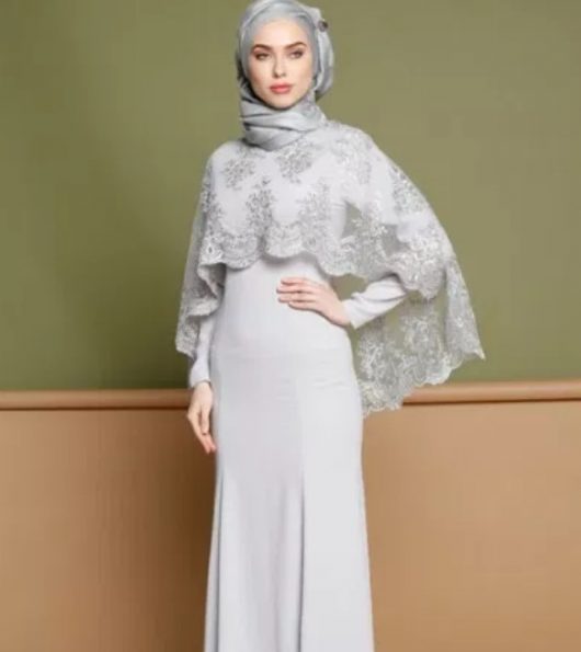 Model Baju Gamis Pesta Sederhana Model Cape Payet