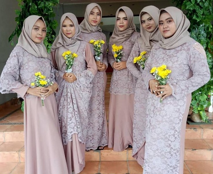 Model Baju Gamis Pesta untuk Orang Gemuk Brokat Coksu