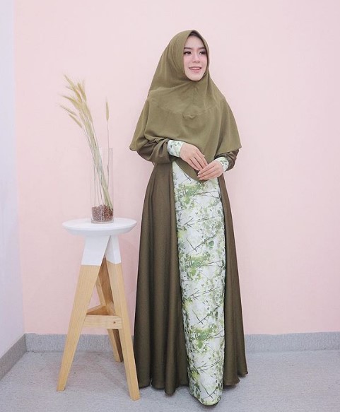 Model Baju Gami Tanah Abang Terbaru Motif Kombinasi Polos Army