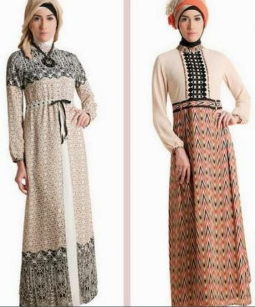 Model Batik Kombinasi Kain Polos Katun Bohemian