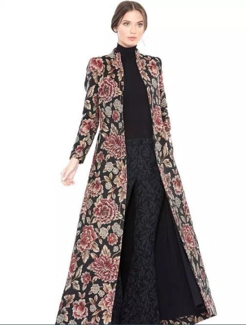 Model Batik Kombinasi Kain Polos Katun Hitam Floral
