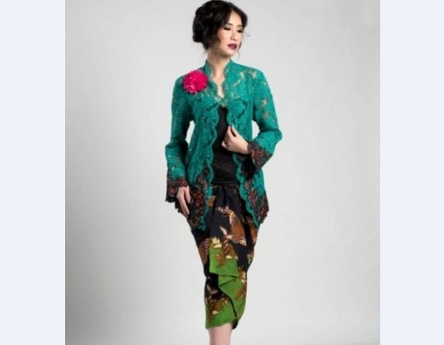 Model Kebaya Modern Kutubaru Dark Tosca