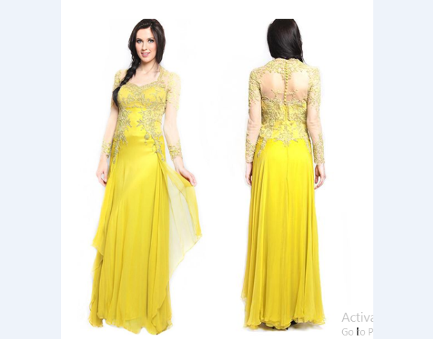 Model Kebaya Modern Lainnya Kuning