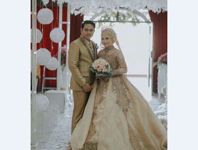 Model Kebaya Pengantin Princess Krem Muda