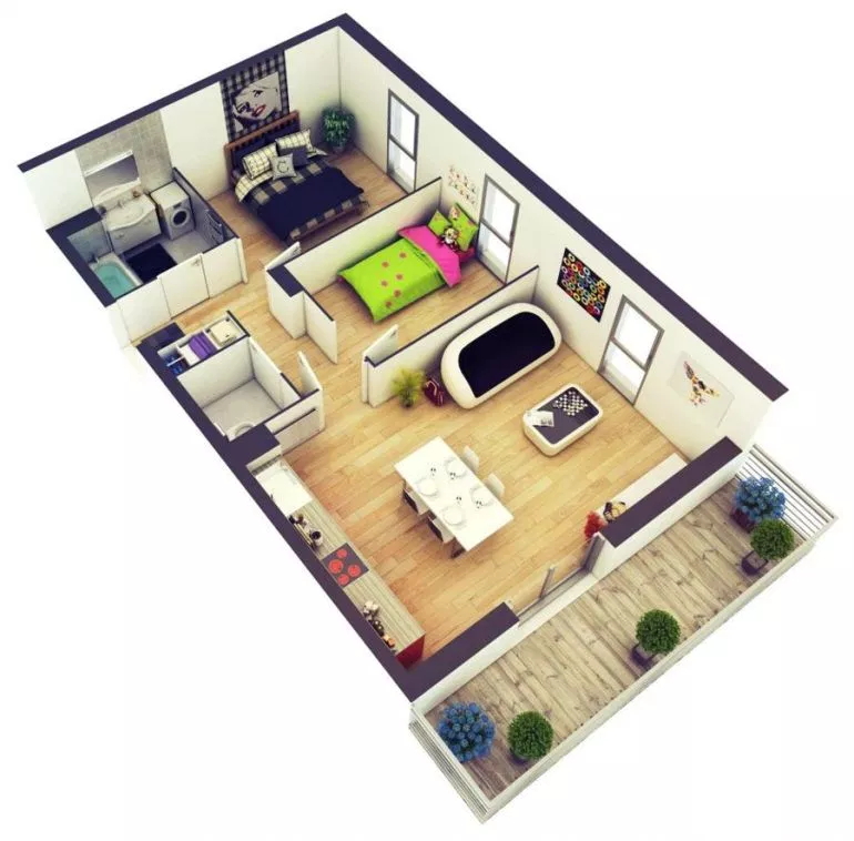 Denah Rumah Minimalis Modern