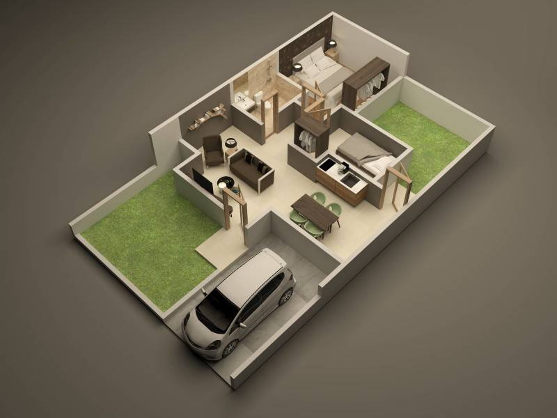 Desain Rumah Sederhana 2 Kamar