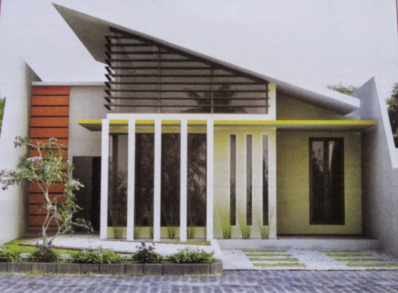 foto rumah minimalis atap miring
