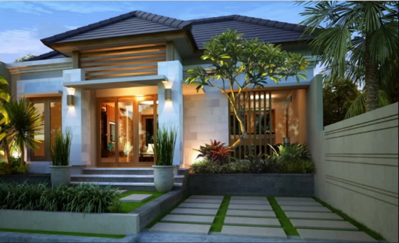 desain rumah mewah 1 lantai
