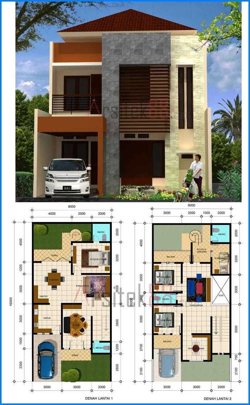 Desain Rumah Minimalis Type 45 2 Lantai