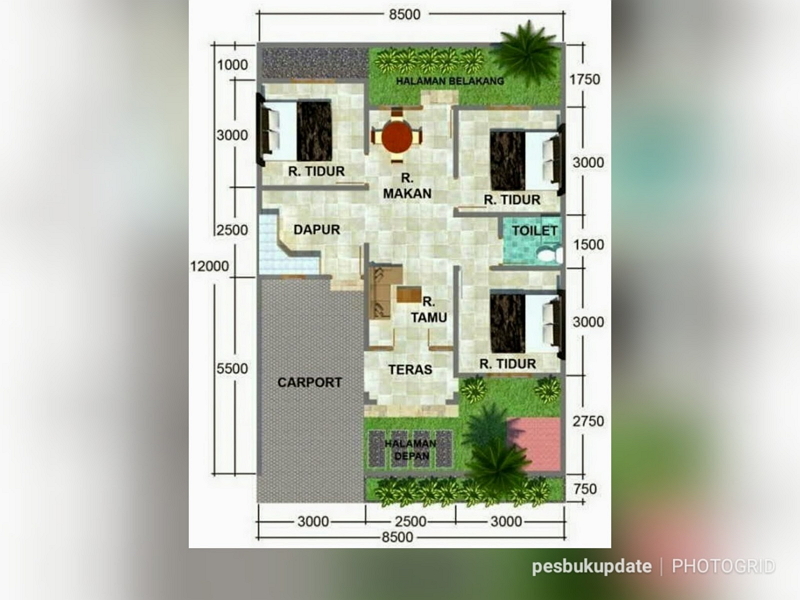 Desain Rumah Minimalis Type 45 3 Kamar
