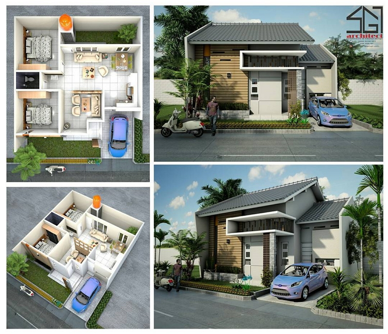 Rumah Minimalis Tampak Depan Dan Denah