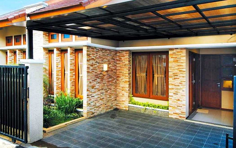 Rumah Minimalis Tampak Depan Dengan Batu Alam