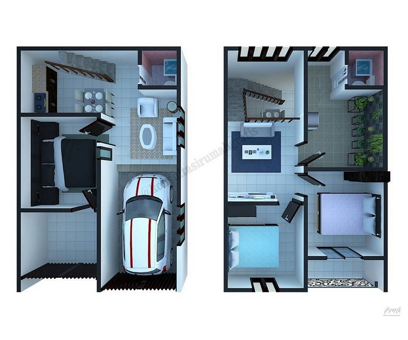 Rumah Minimalis Type 36 Lantai 2