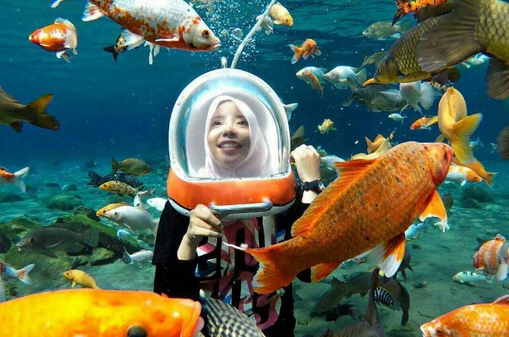 10 Gambar Destinasi Wisata Umbul Ponggok Klaten yang Seru dan Menyenangkan