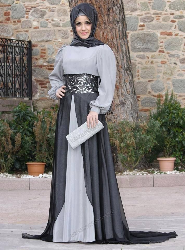 Model gamis syar'i pesta terbaru 2019
