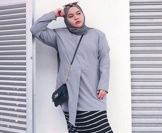 Model baju kerja wanita gemuk berjilbab 2019
