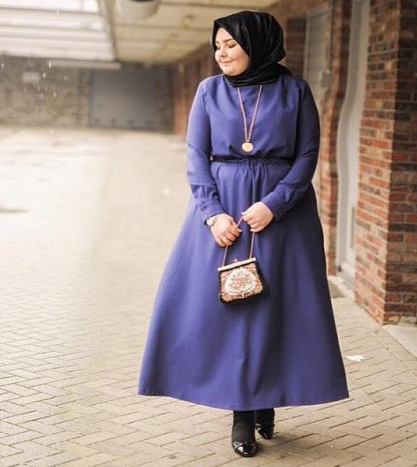 Model baju kerja wanita gemuk berjilbab terbaru