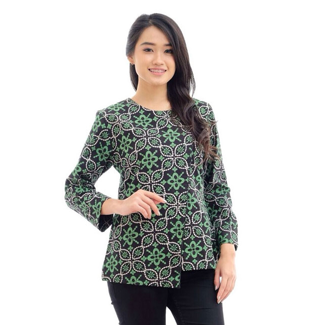 Model Baju Kerja Batik Terbaru Katun