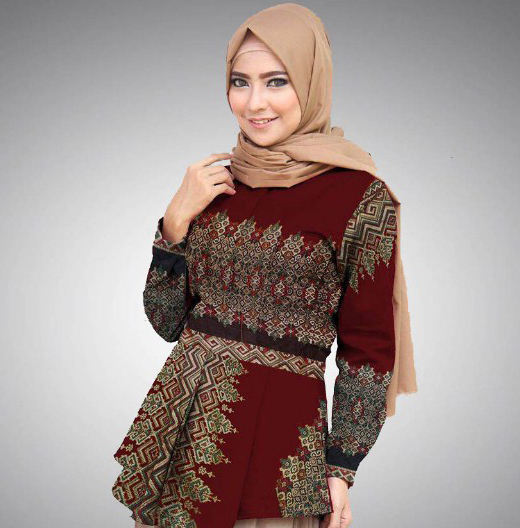 Model Baju Kerja Batik Terbaru Modern