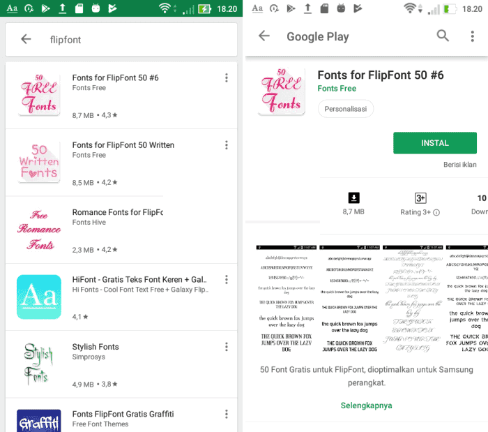 Cari Aplikasi Flipfont